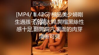 [MP4/ 1.42G] 極品美少婦剛生過孩子,B洞大開,開檔黑絲性感十足,翻開洞穴,裏面的肉芽清晰可見