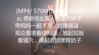 [MP4/ 570M]&nbsp;&nbsp; 奇葩母女双人秀漂亮妹子带妈妈一起下海，自摸骚逼，观众要求看你妈逼，翘起屁股看骚穴，撩起衣服揉捏奶子