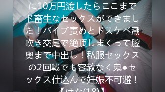 长身スレンダーのJ♪ちゃんに10万円渡したらここまでド畜生なセックスができました！バイブ责めとドスケベ潮吹き交尾で絶顶しまくって膣奥まで中出し！私服セックスの2回戦でも容赦なく鬼●セックス仕込んで妊娠不可避！【はな(18)】